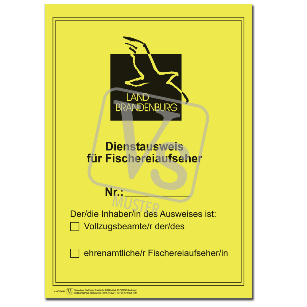 Dienstausweis Fischereiaufseher