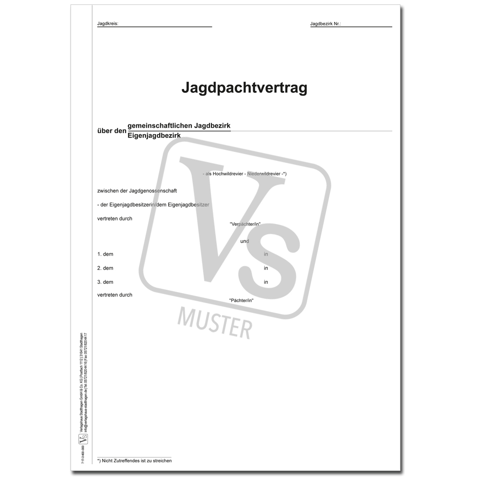 Jagdpachtvertrag