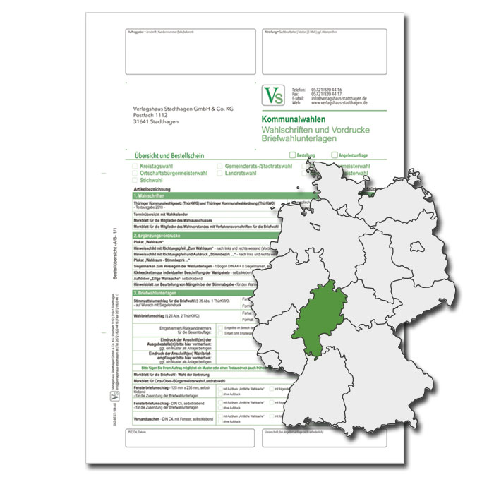 Bestellschein zur Ausländerbeiratswahl für Briefwahlunterlagen
