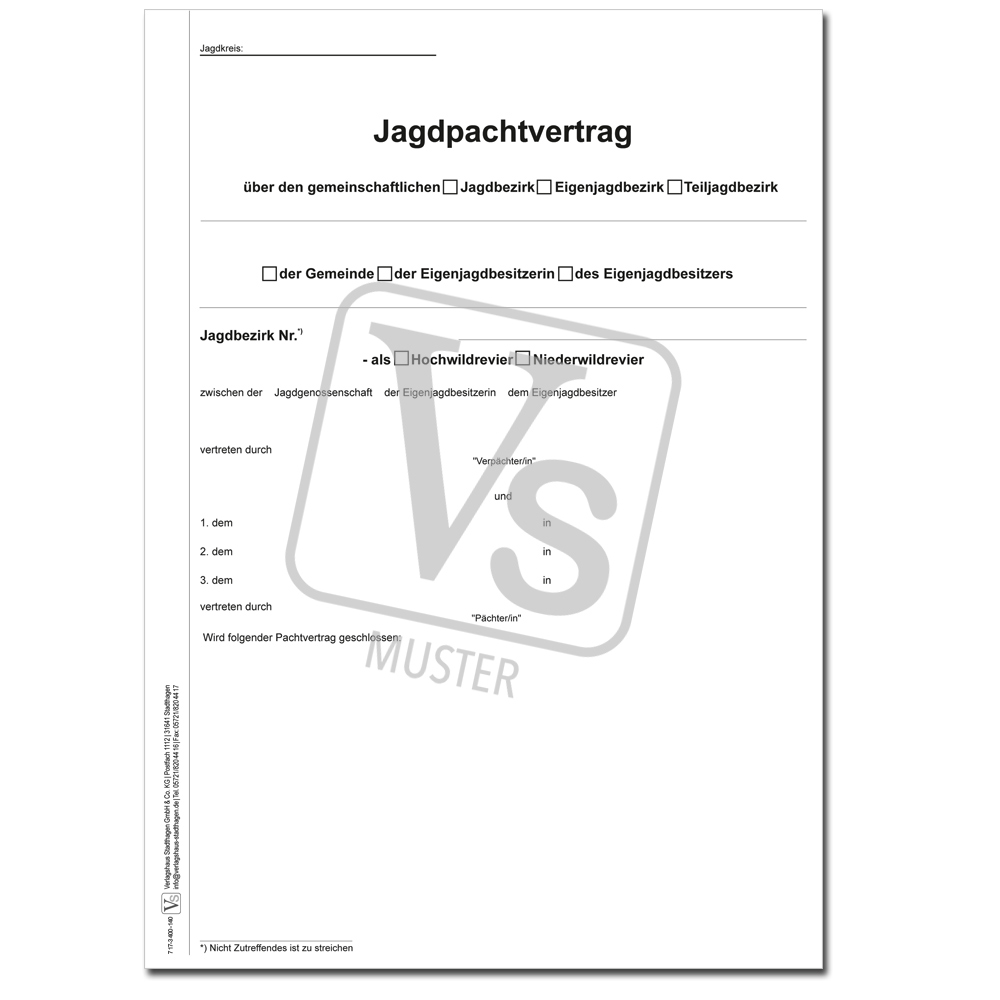 Jagdpachtvertrag