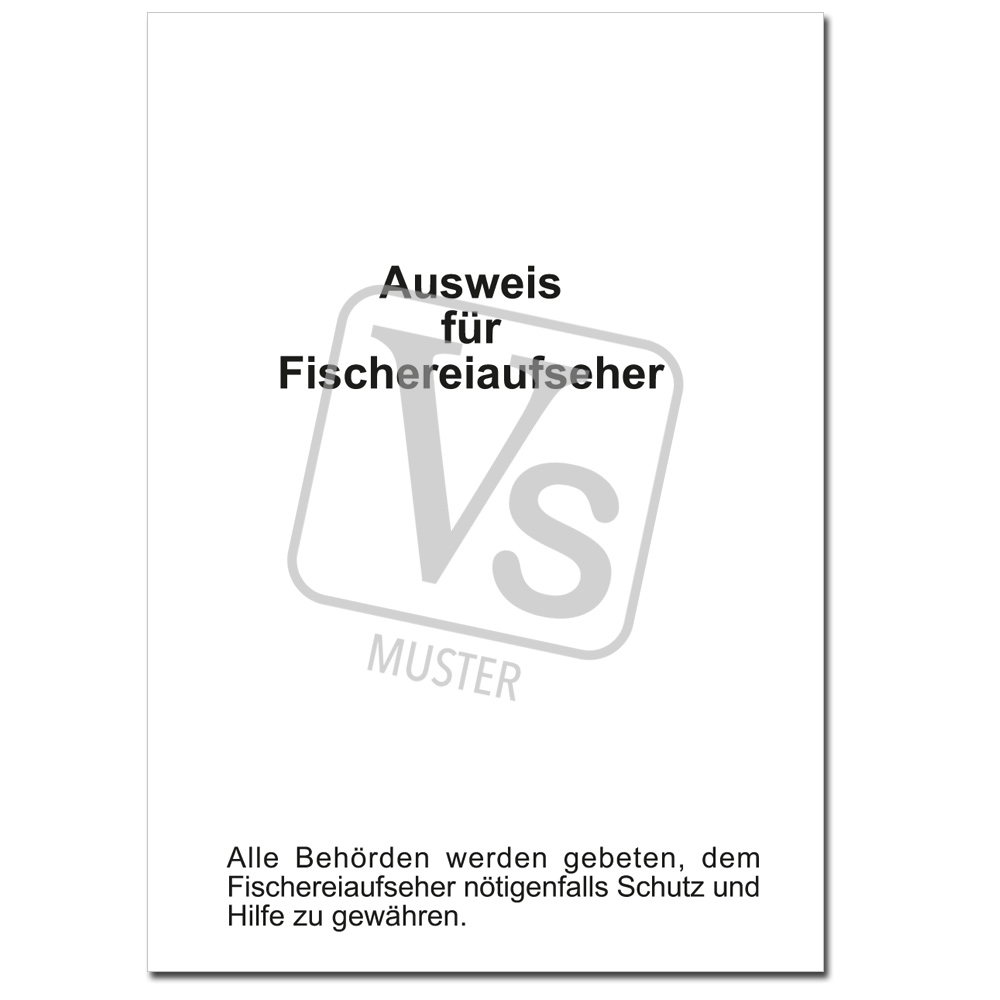 Ausweis für Fischereiaufseher