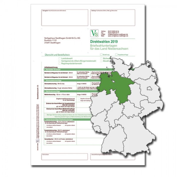 Bestellschein zu den Direktwahlen für Briefwahlunterlagen