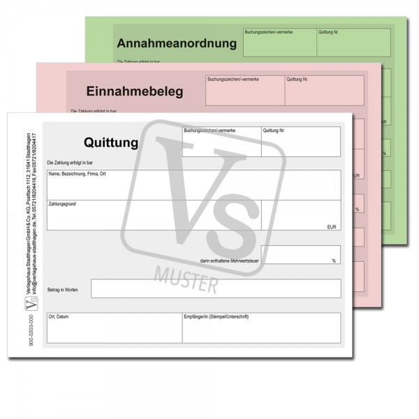 Quittung / Einnahmebeleg / Annahmeanordnung