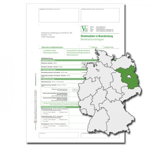 Bestellschein zu den Direktwahlen für Briefwahlunterlagen